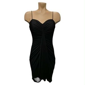 Onyx Black Ruched Mini Dress Size S